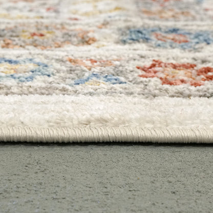 Dynamic Rugs Falcon 6807 Ivory/Grey/Blue/Red/Gold Area Rug