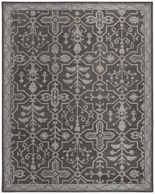 Feizy Fallon 8839F Gray/Black Area Rug