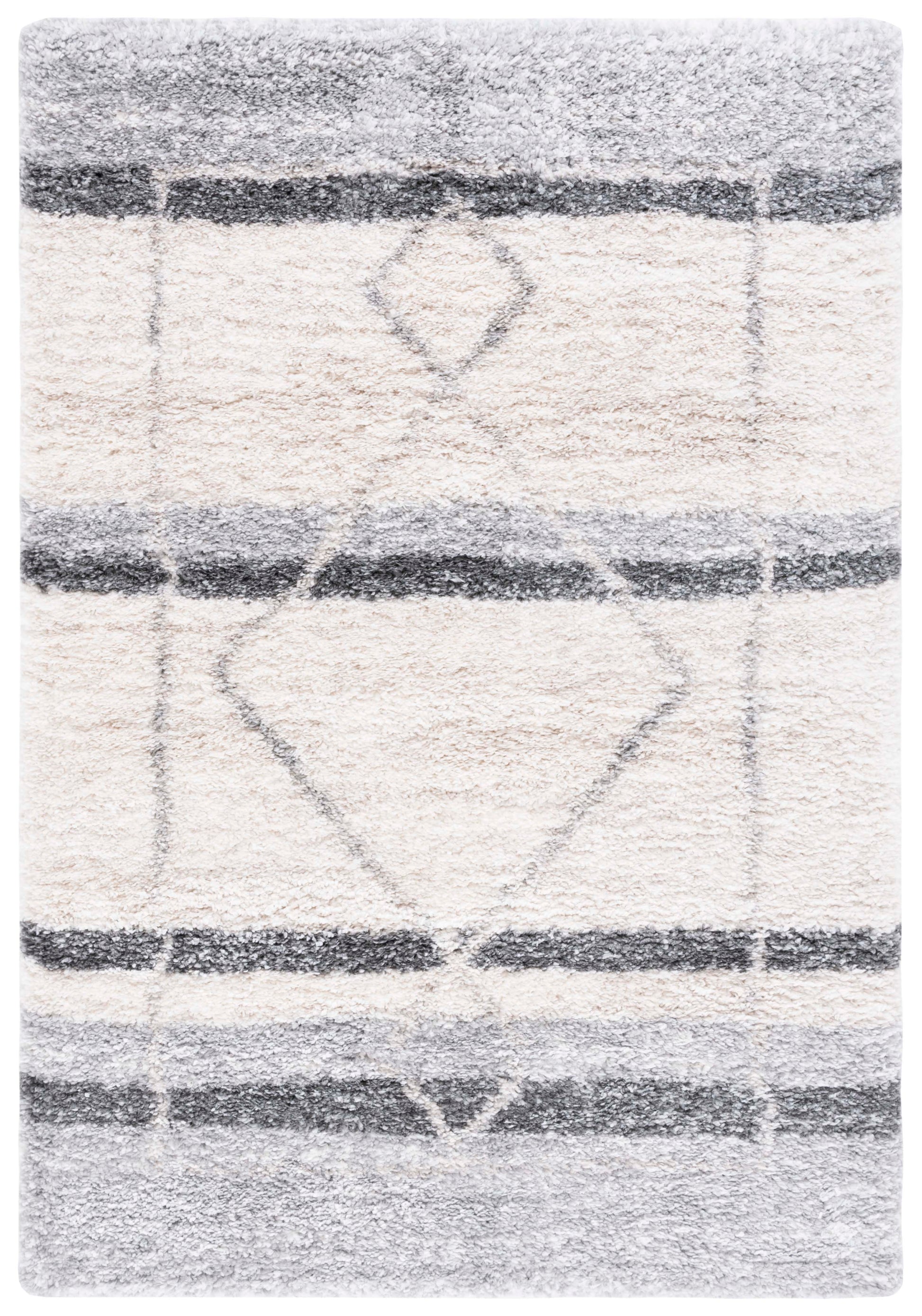 Safavieh Fontana Shag Fnt825A Ivory/Grey Area Rug