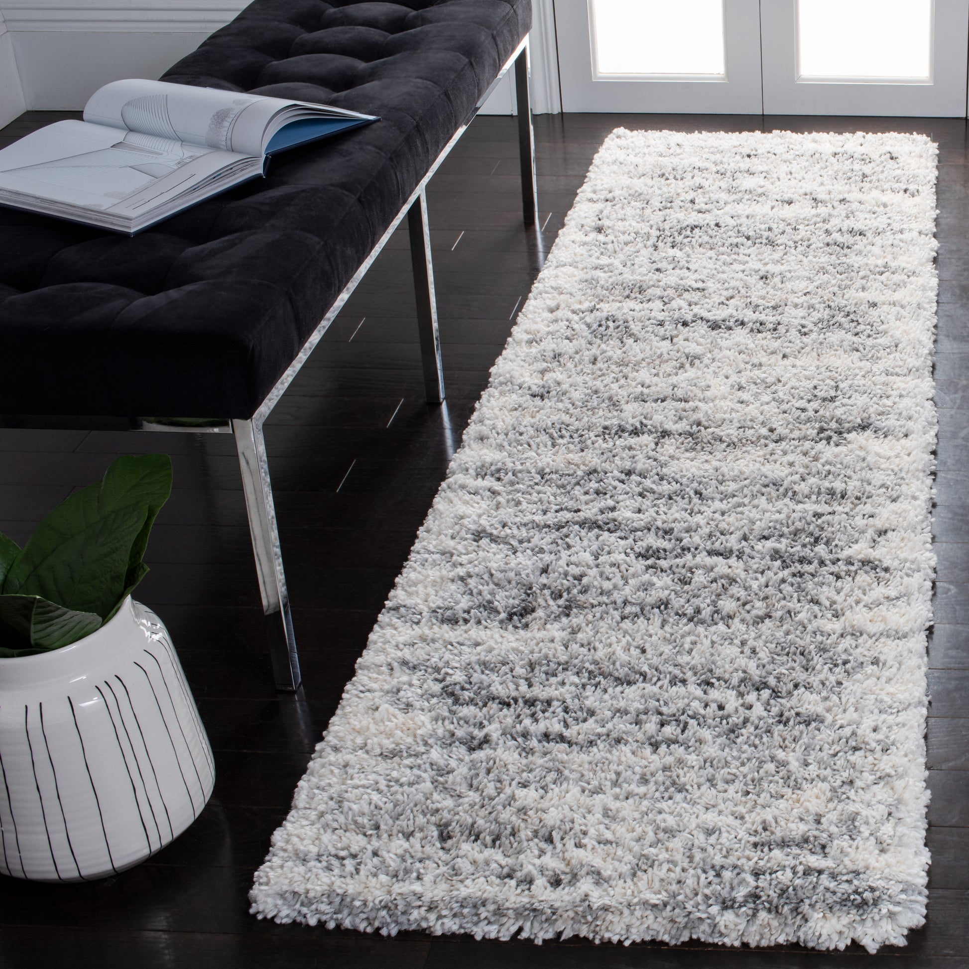 Safavieh Fontana Shag Fnt850A Ivory/Grey Area Rug