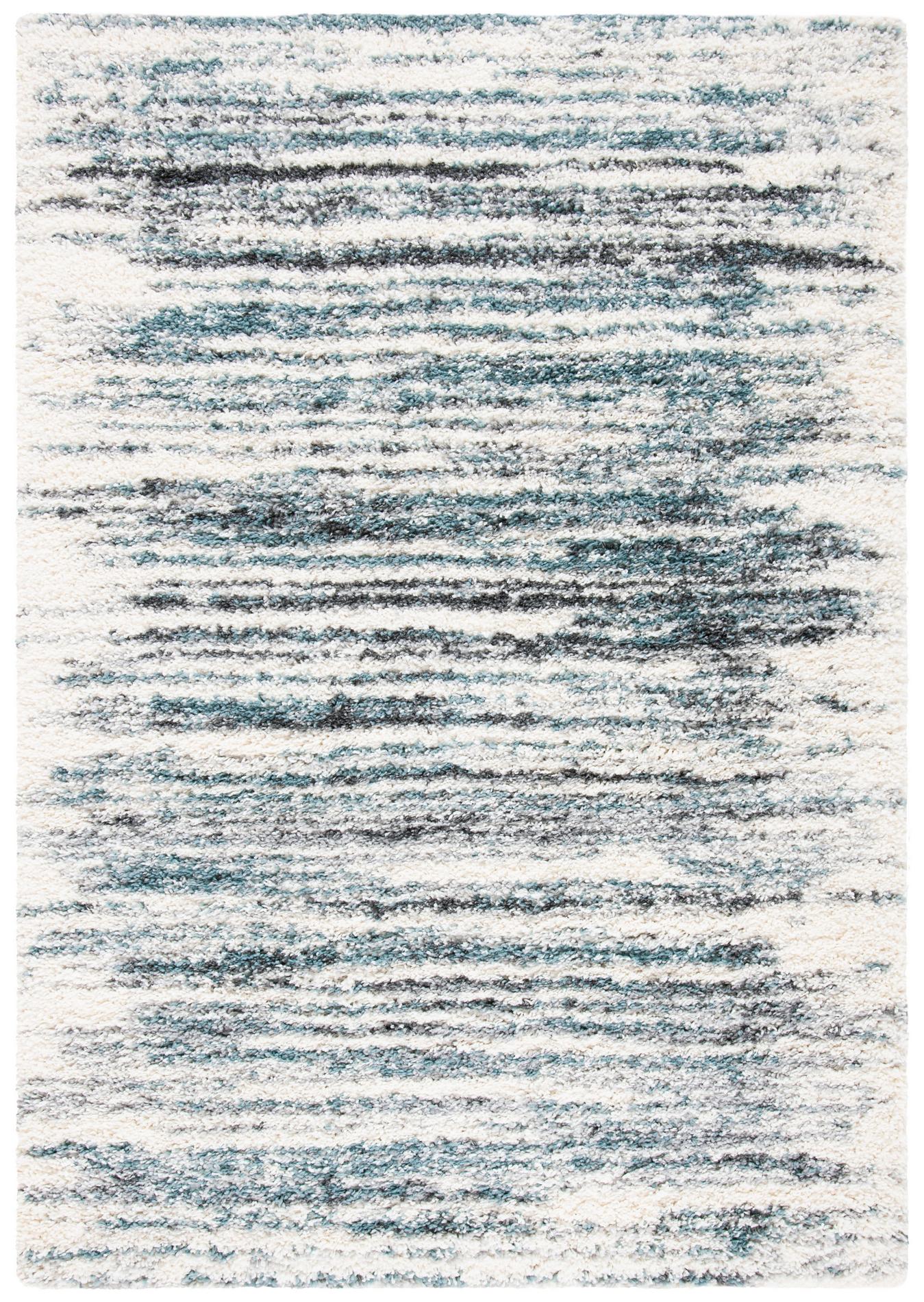 Safavieh Fontana Shag Fnt850B Ivory/Teal Area Rug