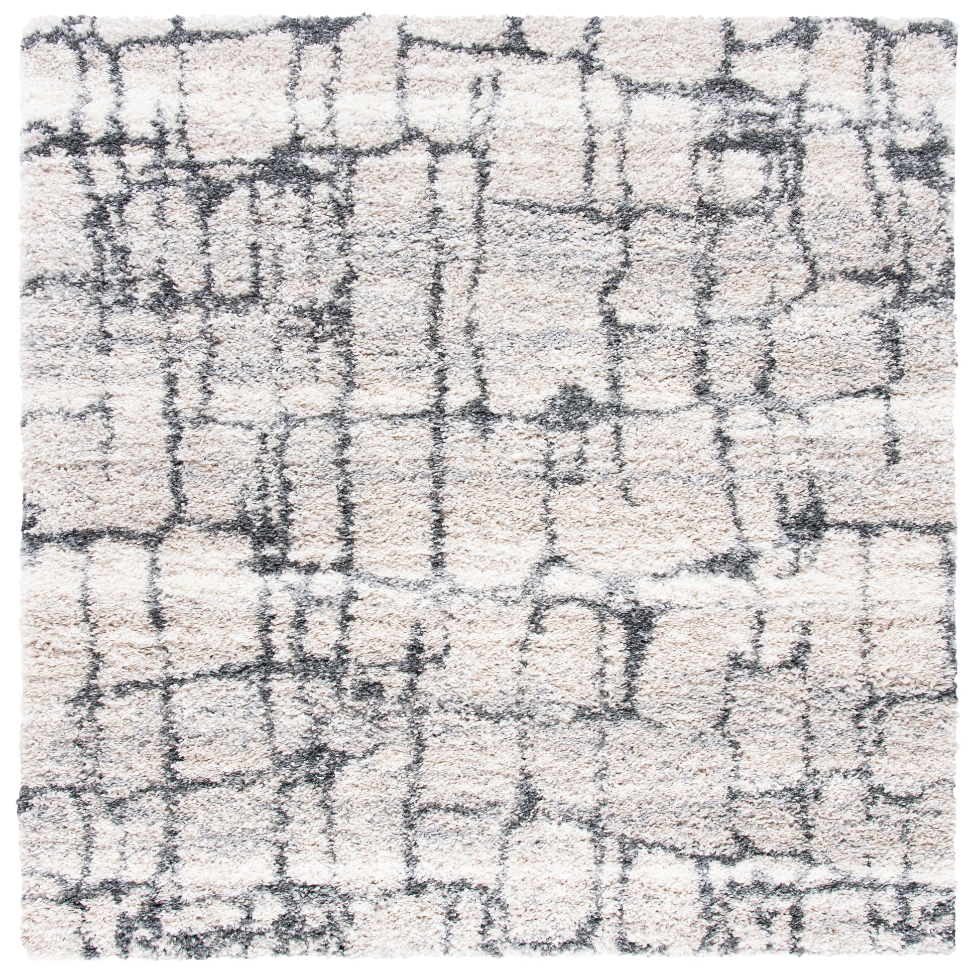 Safavieh Fontana Shag Fnt851A Ivory/Grey Area Rug