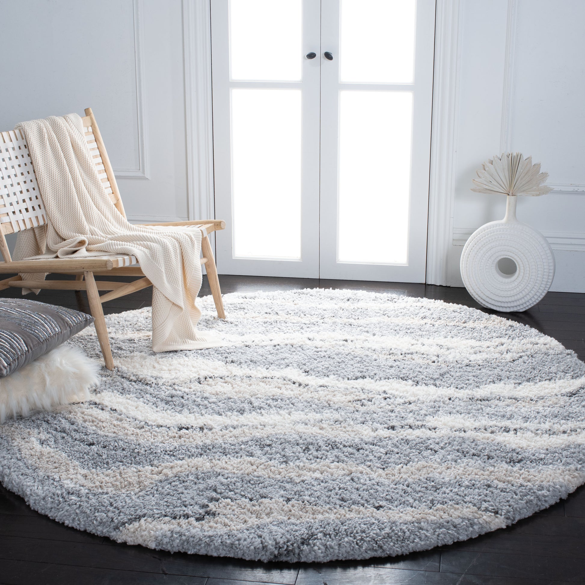 Safavieh Fontana Shag Fnt865F Grey/Ivory Area Rug