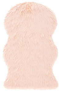 Safavieh Faux Sheep Skin Fss115U Light Pink Area Rug