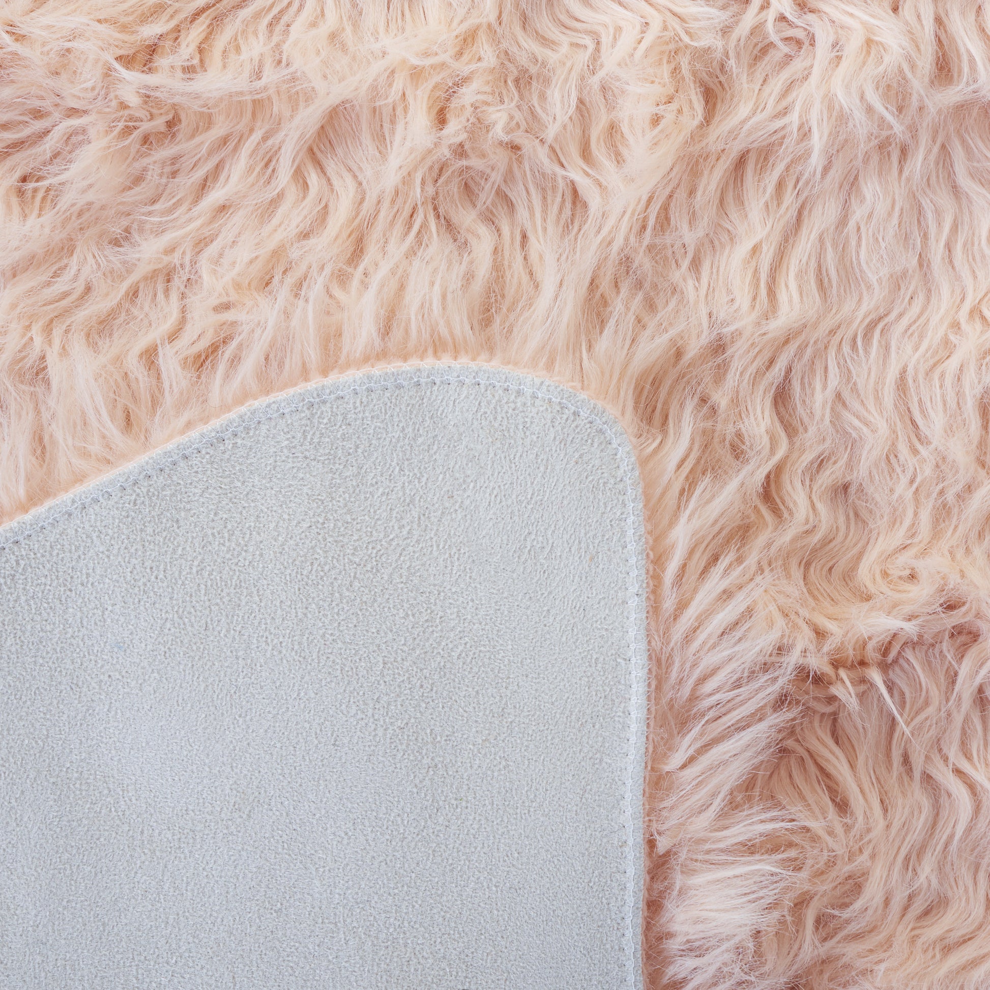 Safavieh Faux Sheep Skin Fss115U Light Pink Area Rug