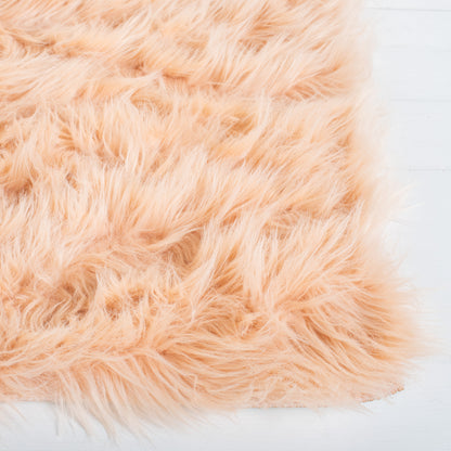 Safavieh Faux Sheep Skin Fss235U Light Pink Area Rug