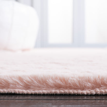 Safavieh Faux Sheep Skin Fss515U Light Pink Area Rug