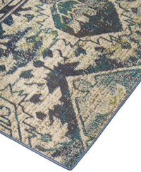 Feizy Foster 3760F Teal/Teal Area Rug