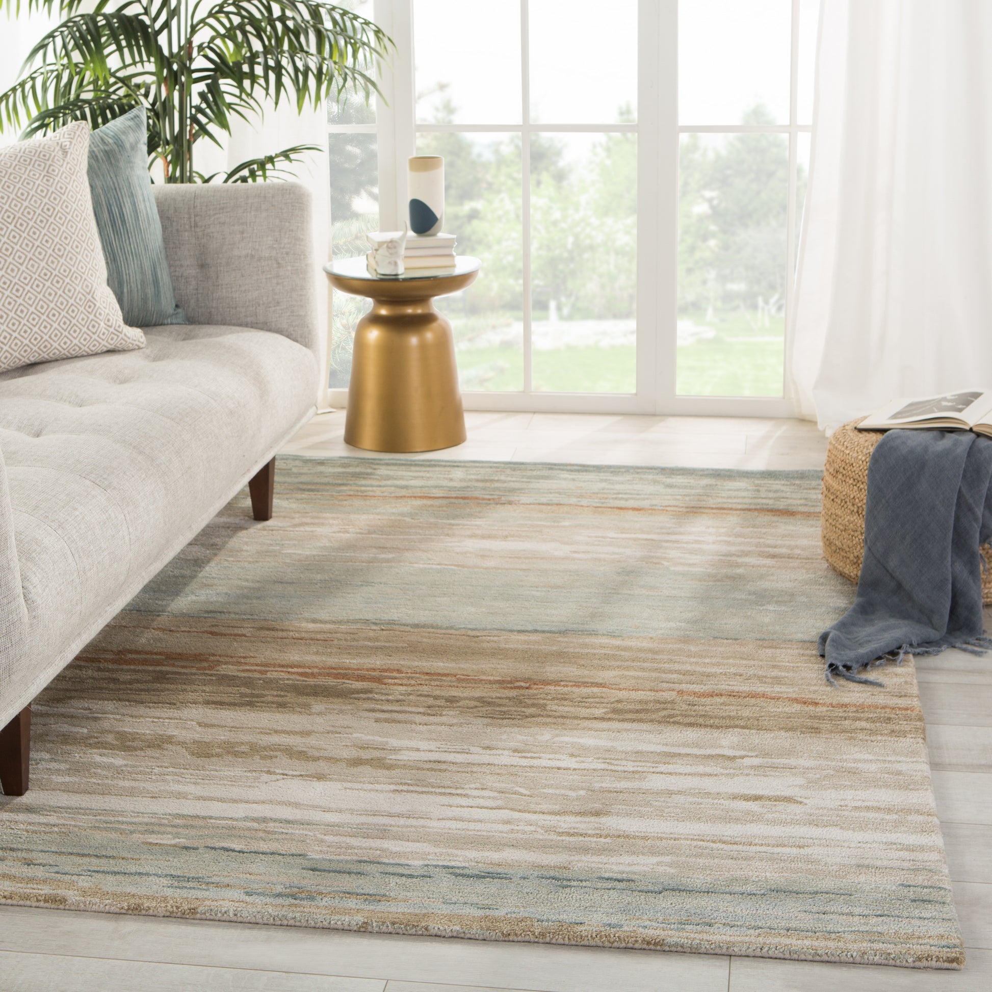 Jaipur Genesis Mondrian Ges39 Tan/Light Gray Area Rug