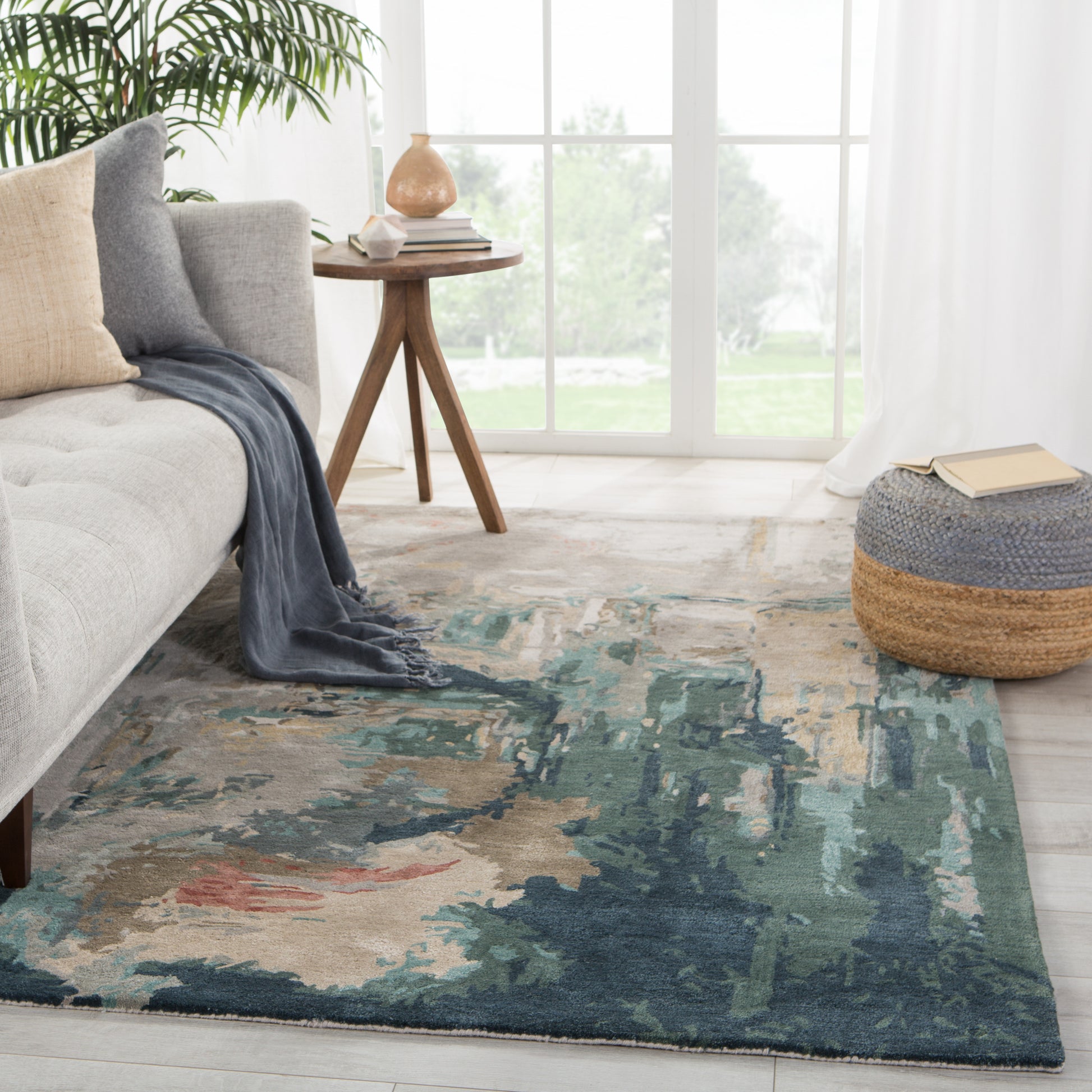 Jaipur Genesis Luella Ges46 Teal/Gray Area Rug