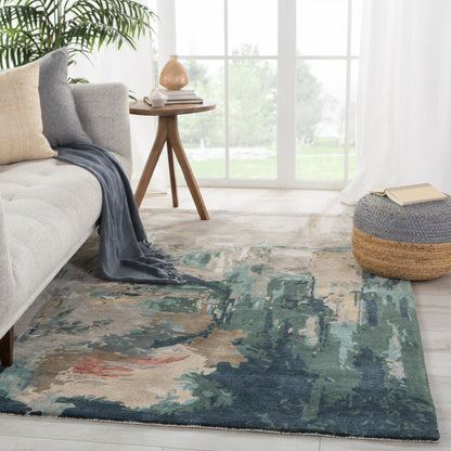 Jaipur Genesis Luella Ges46 Teal/Gray Area Rug