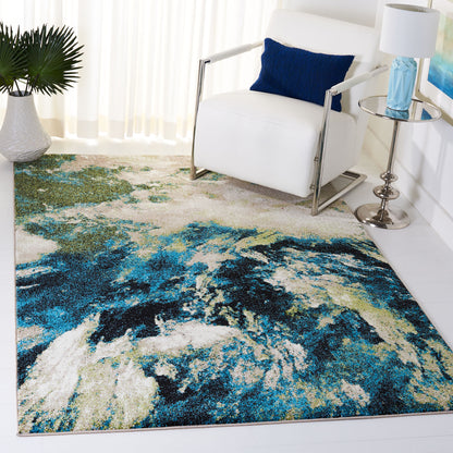 Safavieh Glacier Gla123M Navy/Green Area Rug