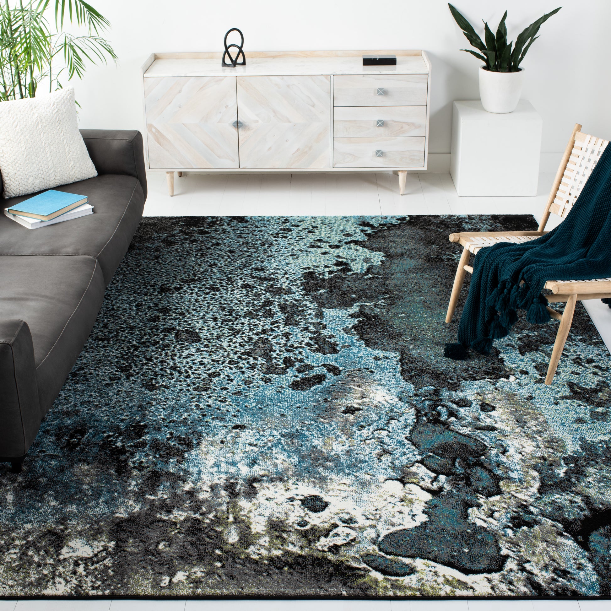 Safavieh Glacier Gla124B Blue/Multi Area Rug