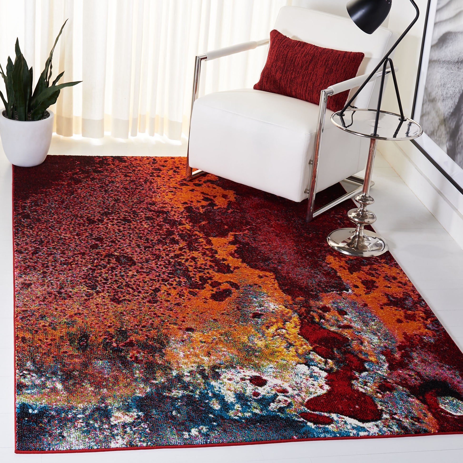 Safavieh Glacier Gla124Q Red/Orange Area Rug