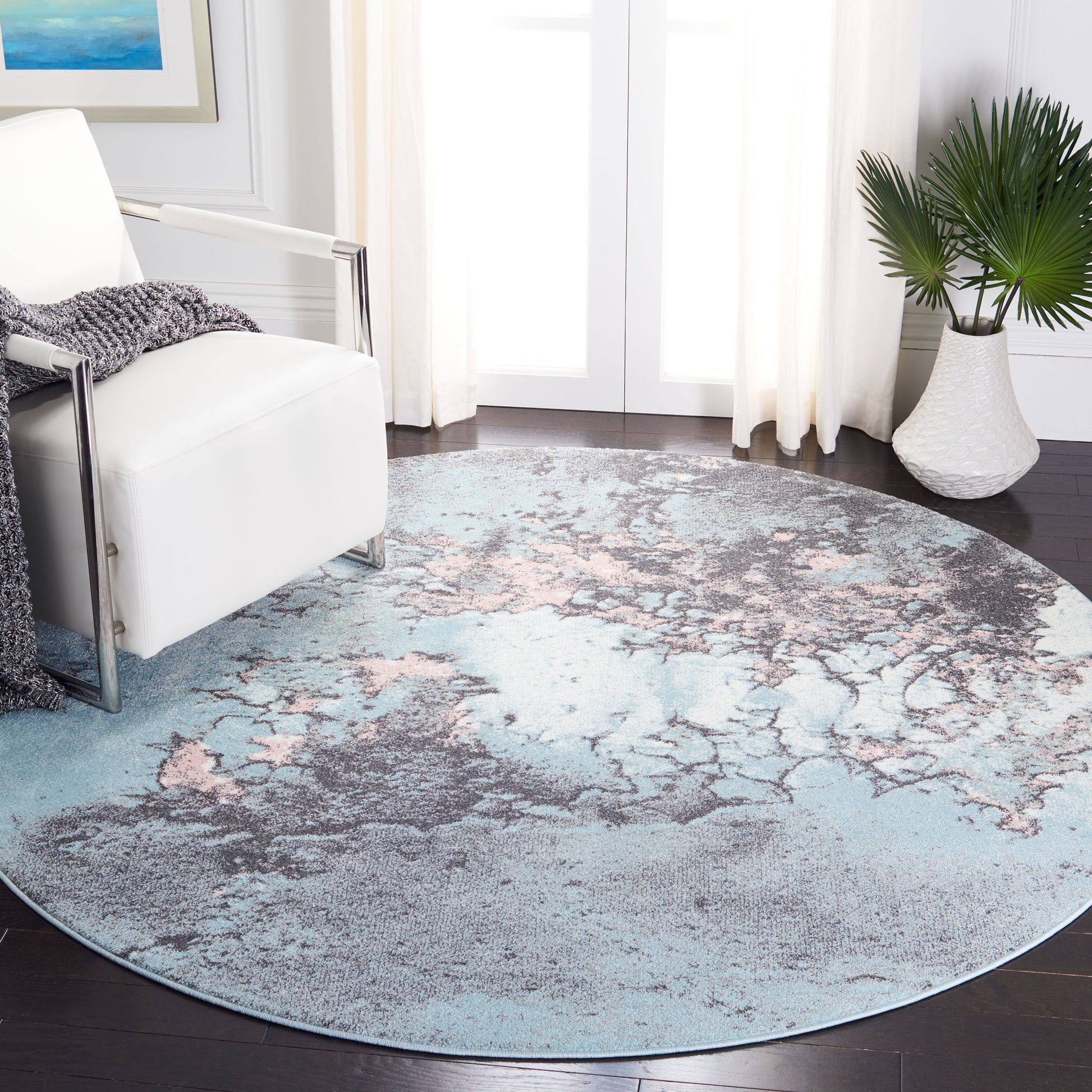 Safavieh Glacier Gla125L Blue/Pink Area Rug