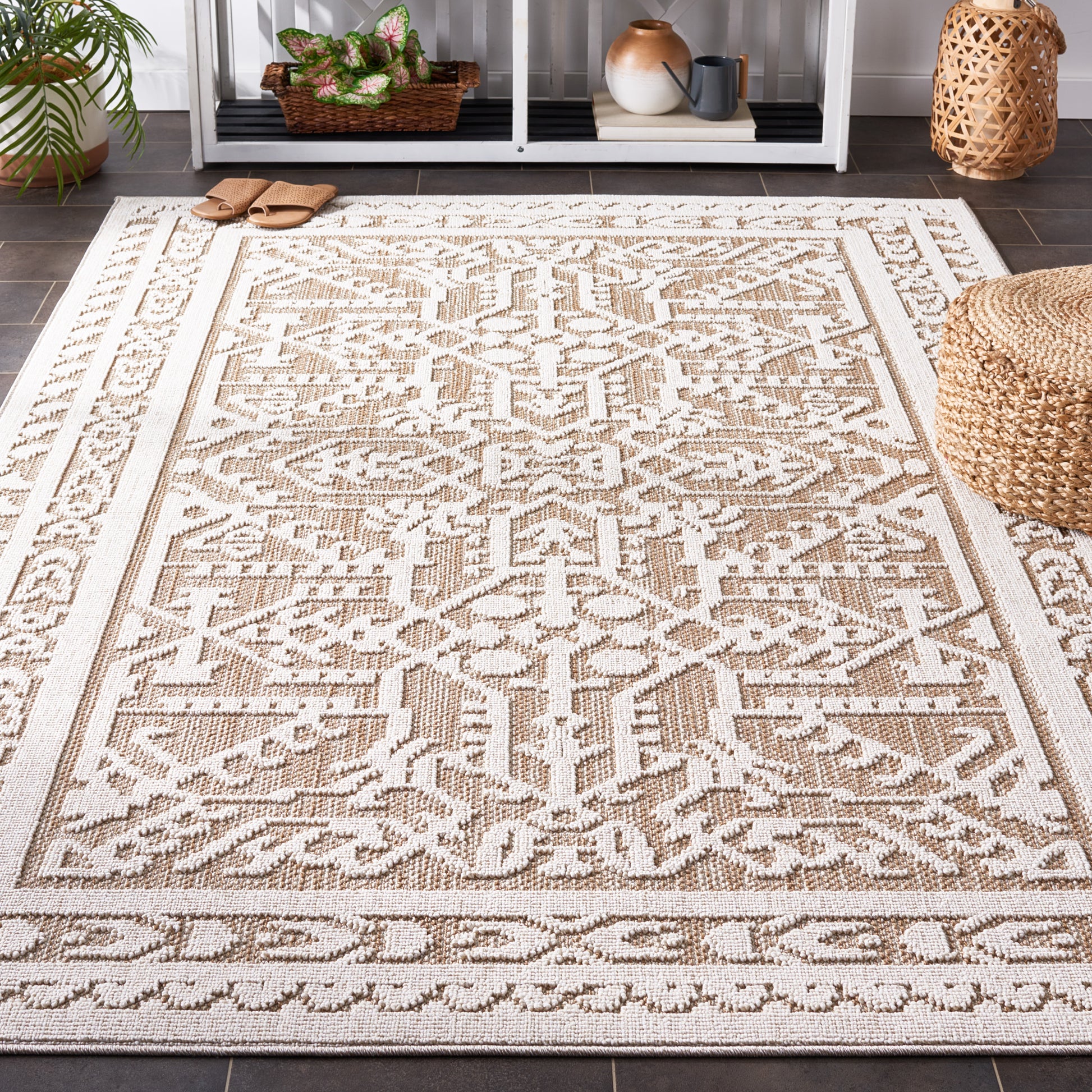 Safavieh Global Glb222B Beige/Light Beige Area Rug