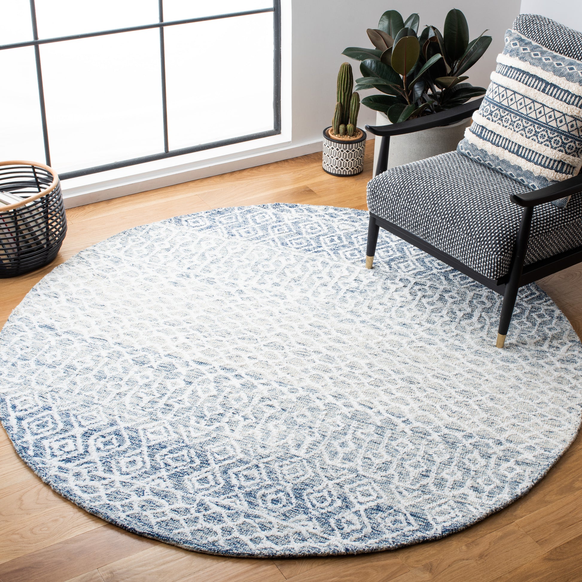 Safavieh Glamour Glm304M Blue/Ivory Area Rug