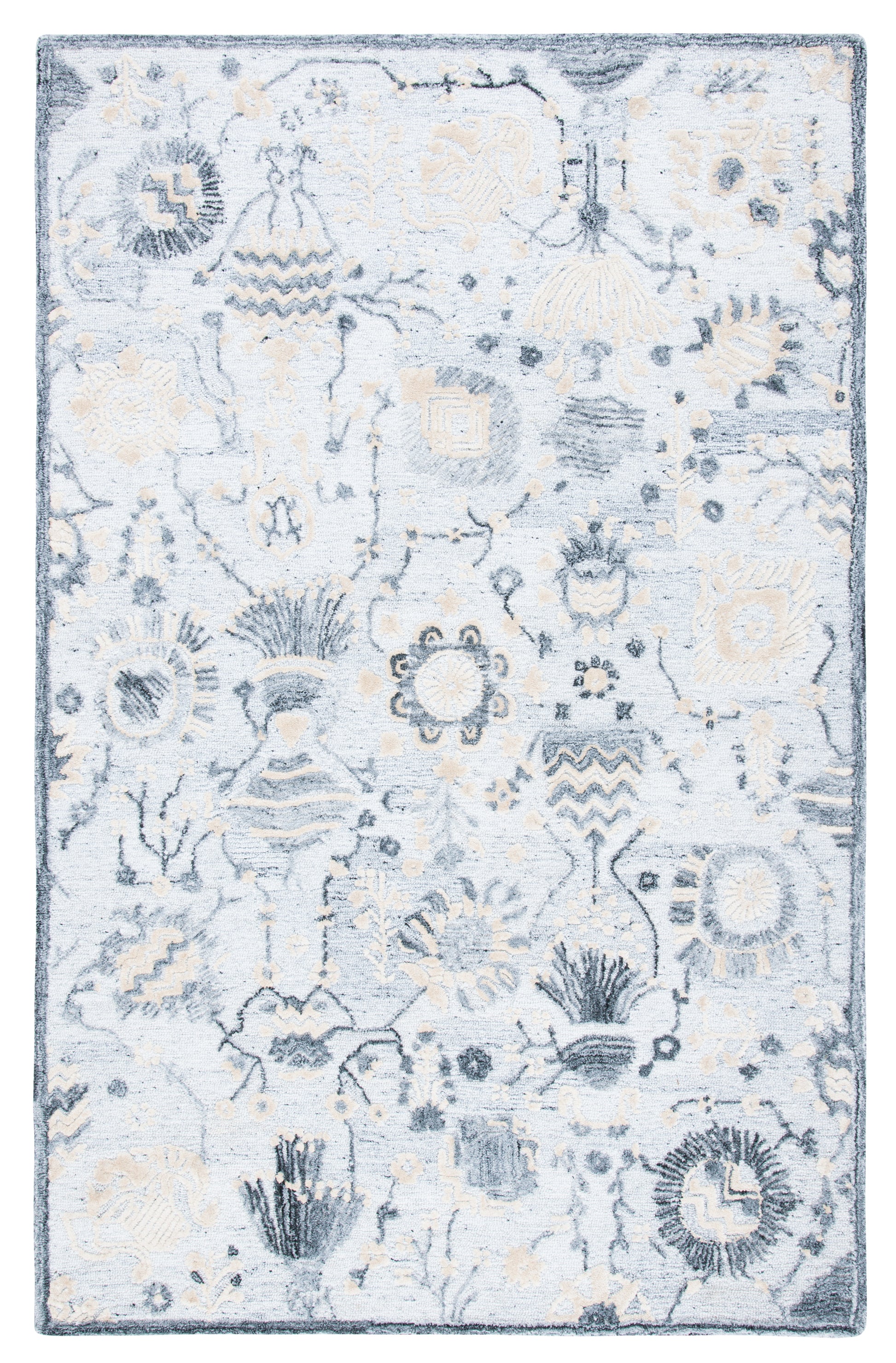 Safavieh Glamour Glm569A Ivory/Grey Area Rug