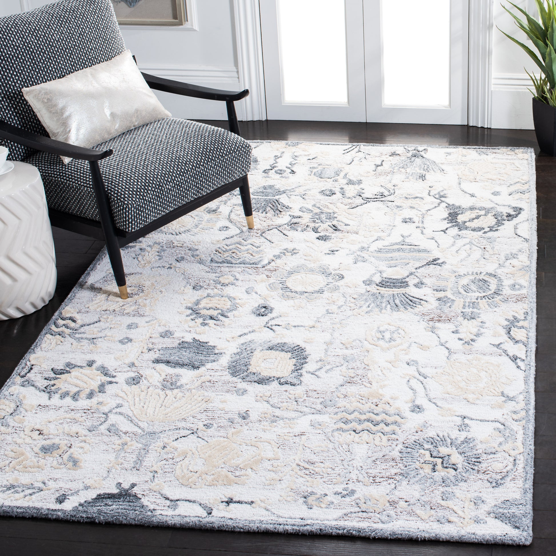 Safavieh Glamour Glm569E Light Brown/Grey Area Rug