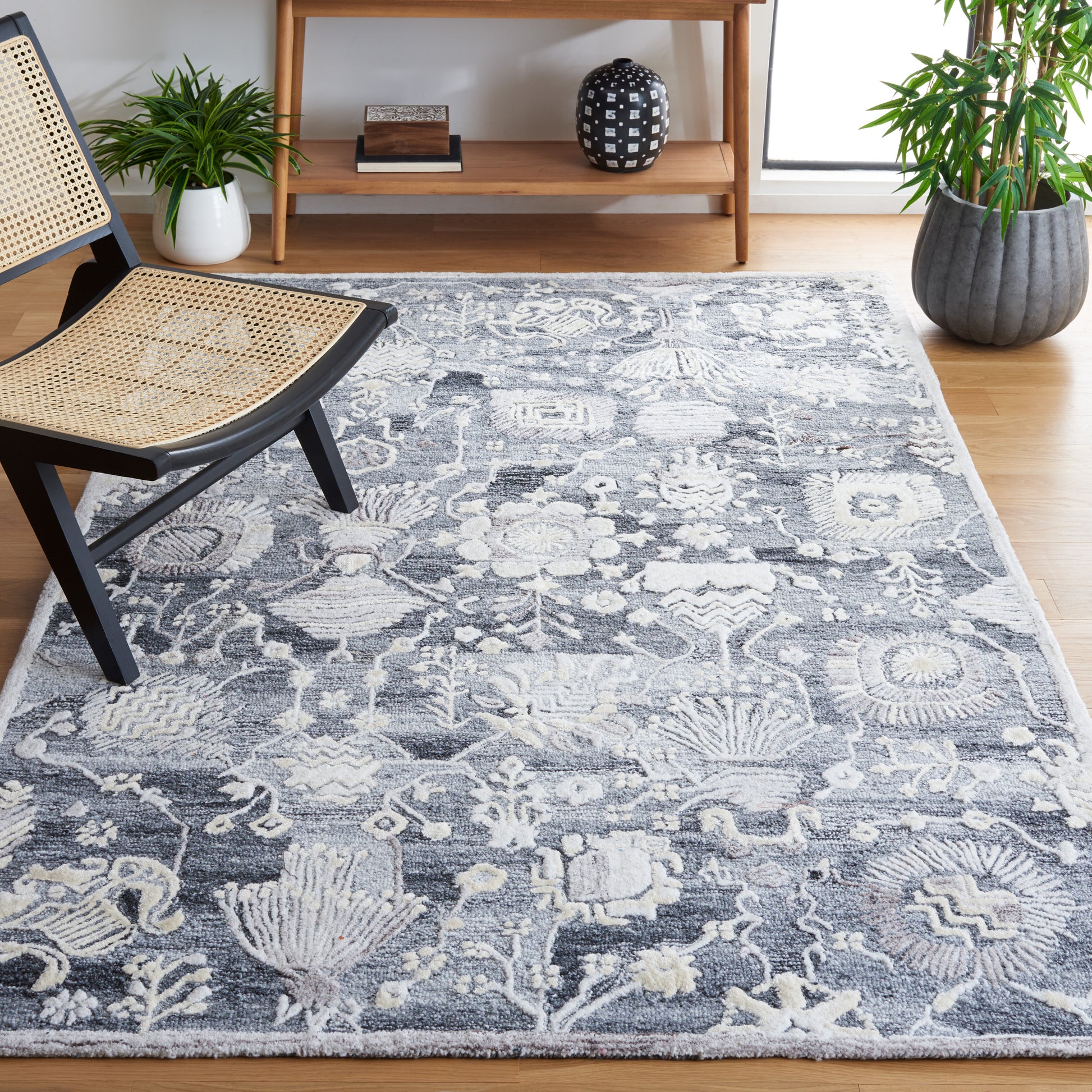 Safavieh Glamour Glm569G Grey/Ivory Area Rug