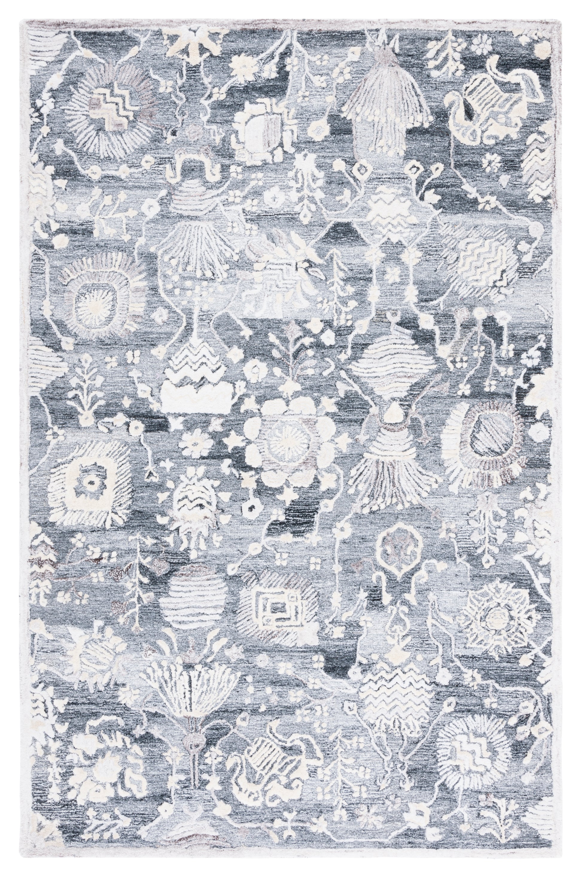 Safavieh Glamour Glm569G Grey/Ivory Area Rug