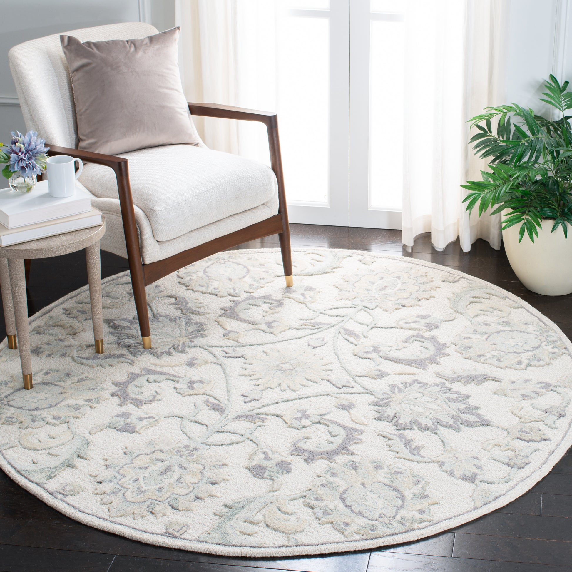 Safavieh Glamour Glm624A Ivory/Grey Area Rug