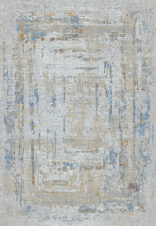 Dynamic Rugs Gold 1353 Cream/Silver/Gold/Blue Area Rug