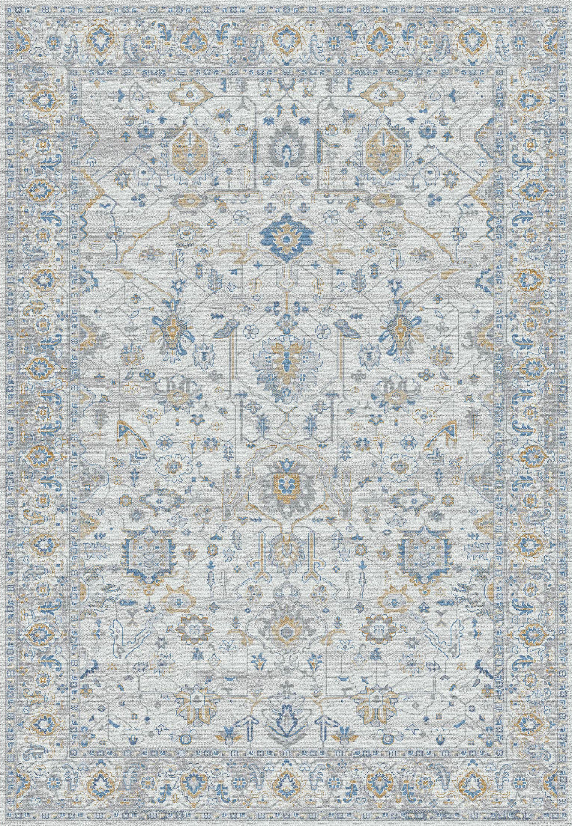 Dynamic Rugs Gold 1357 Cream/Silver/Gold Area Rug