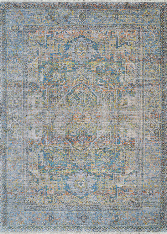 Couristan Halli Antique Lavar H477/1100 Skyblu-Stone-Mlt Area Rug