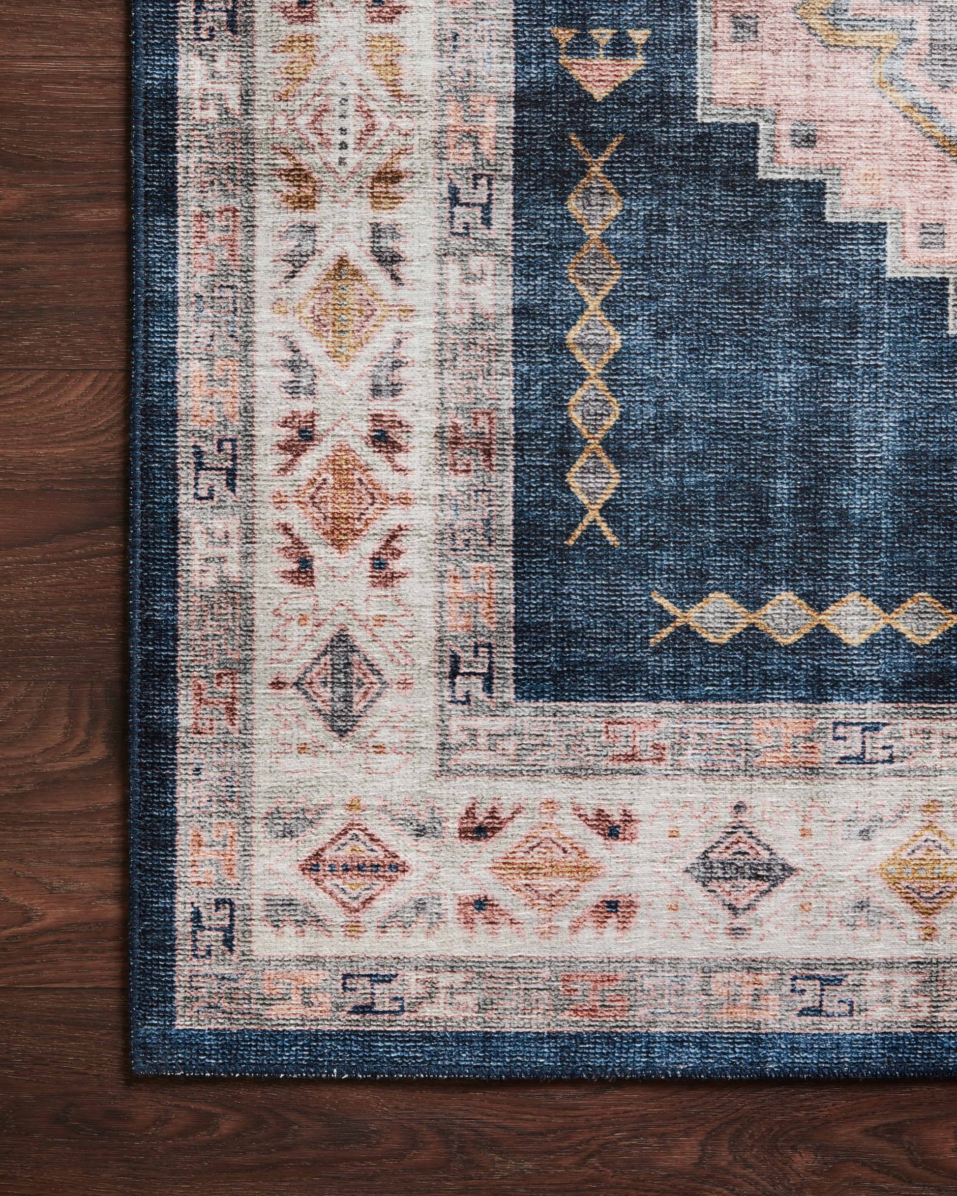 Loloi Heidi Hei-03 Denim/Blush Area Rug