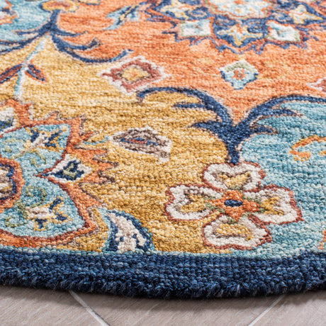 Safavieh Heritage Hg351M Blue/Rust Rugs.