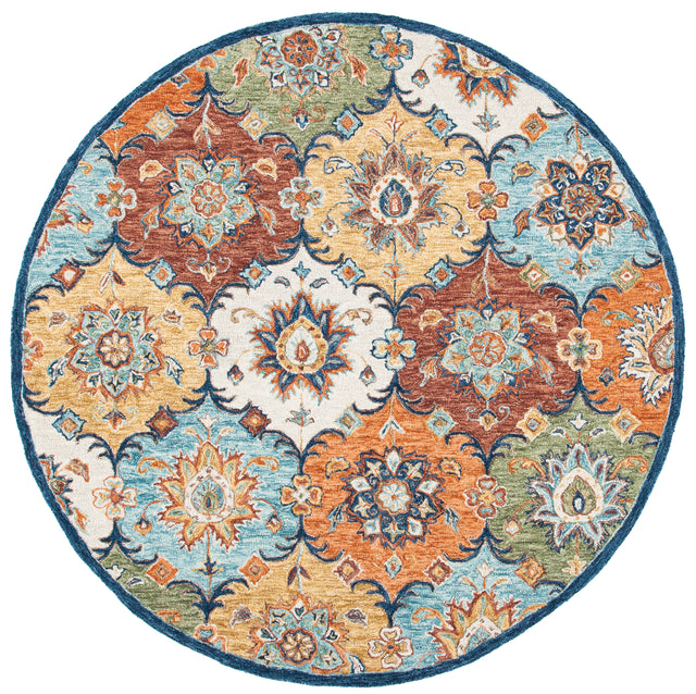 Safavieh Heritage Hg351M Blue/Rust Rugs.