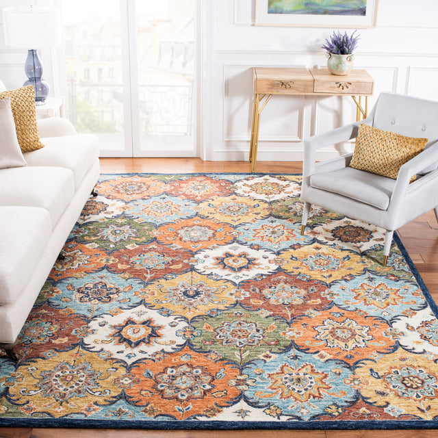 Safavieh Heritage Hg351M Blue/Rust Rugs.