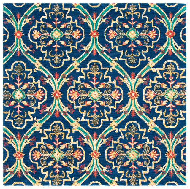 Safavieh Heritage Hg475N Navy/Yellow Rugs.