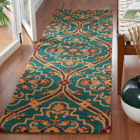 Safavieh Heritage Hg475Y Green/Orange Rug.