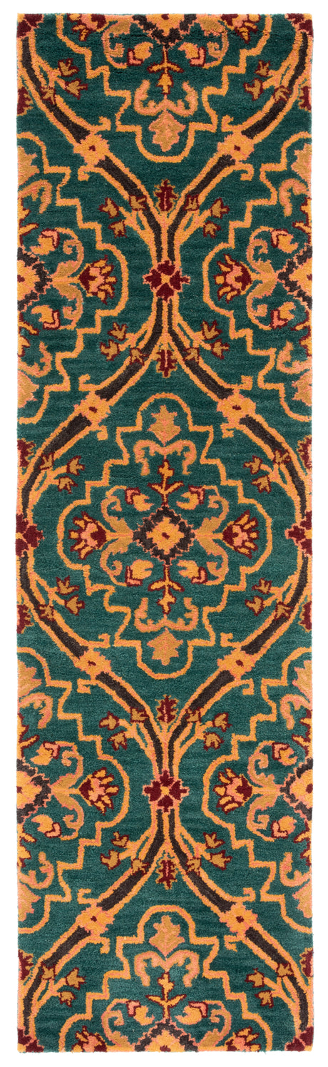 Safavieh Heritage Hg475Y Green/Orange Rug.