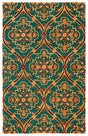 Safavieh Heritage Hg475Y Green/Orange Area Rug