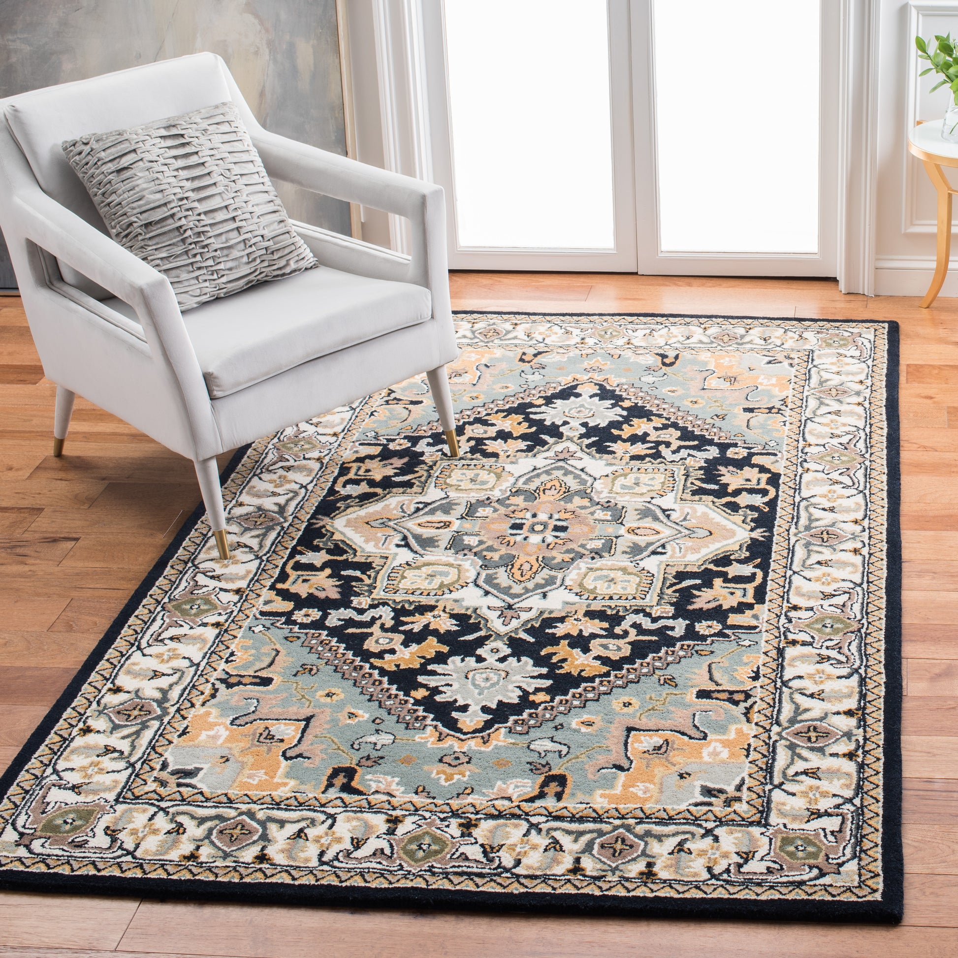 Safavieh Heritage Hg625N Navy/Ivory Area Rug