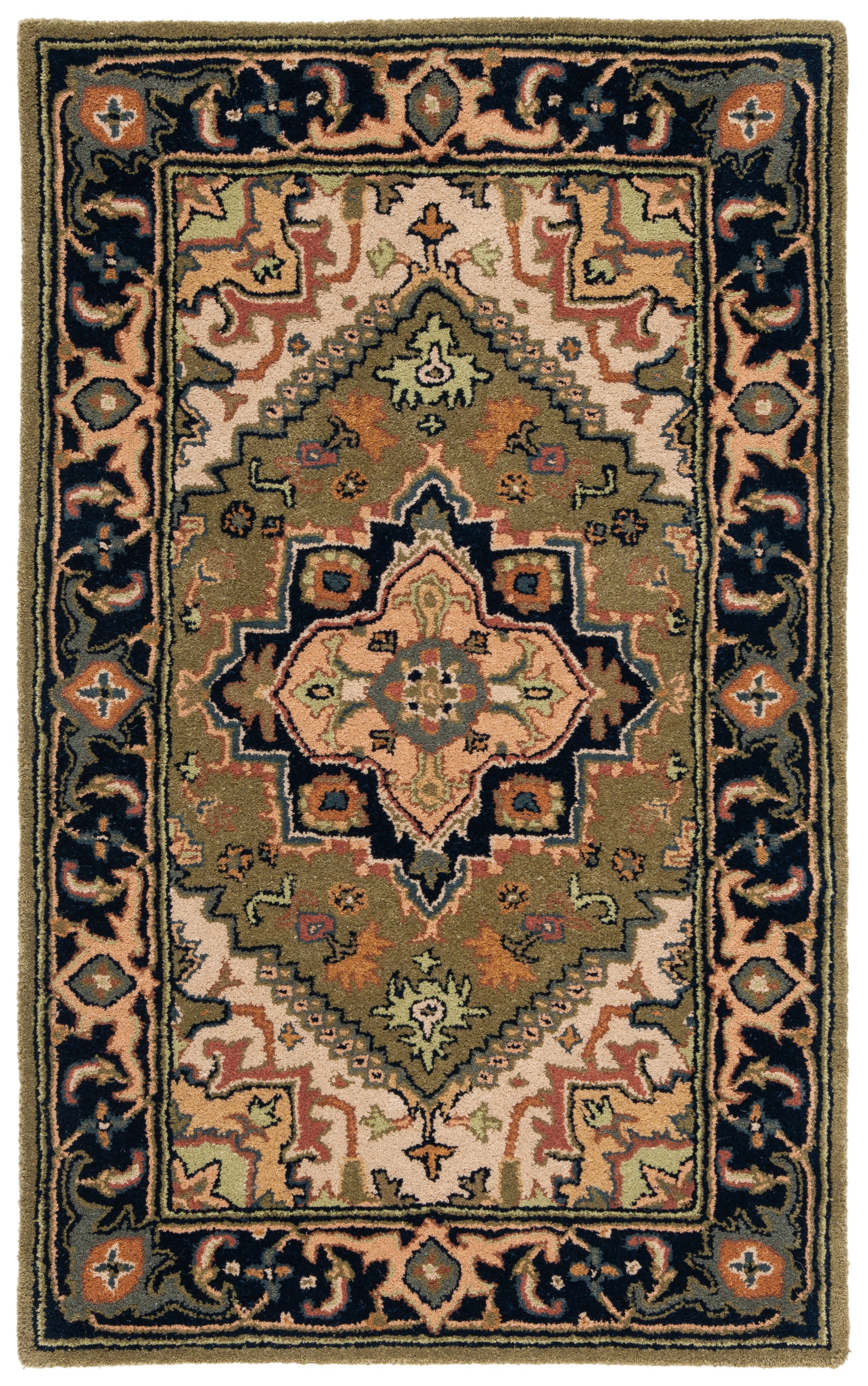 Safavieh Heritage Hg625Y Green/Light Brown Area Rug