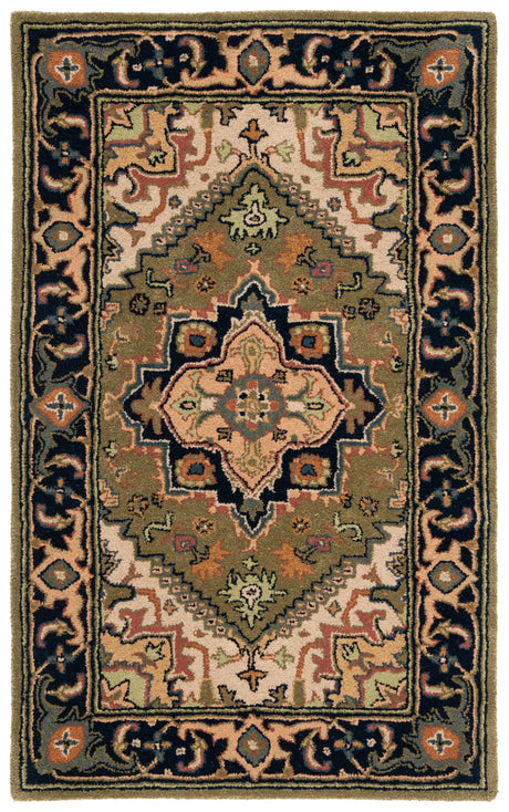 Safavieh Heritage Hg625Y Green/Light Brown Rug.