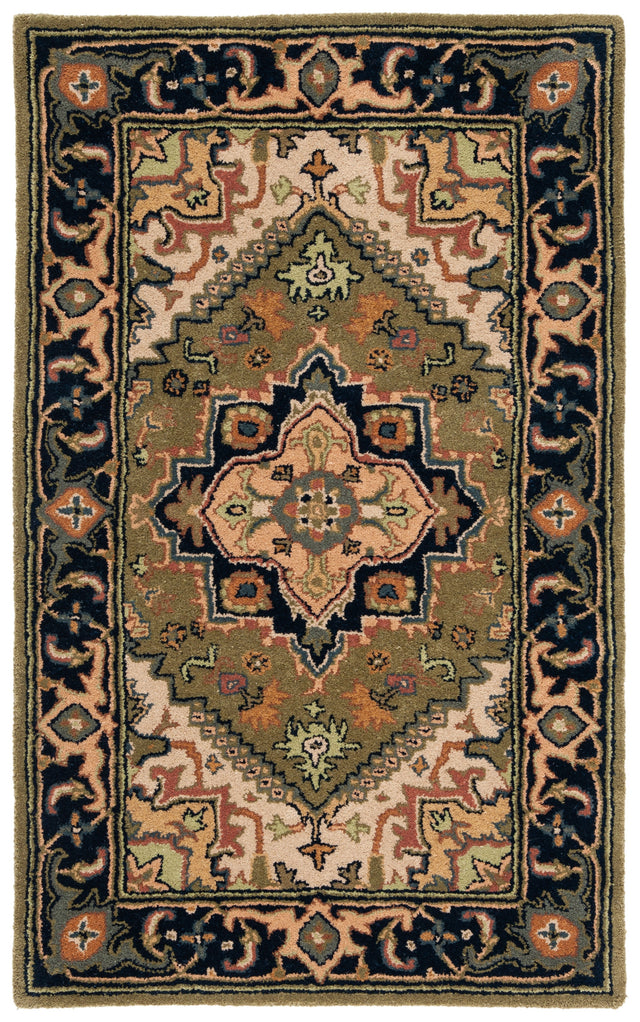 Safavieh Heritage Hg625Y Green/Light Brown Rug.