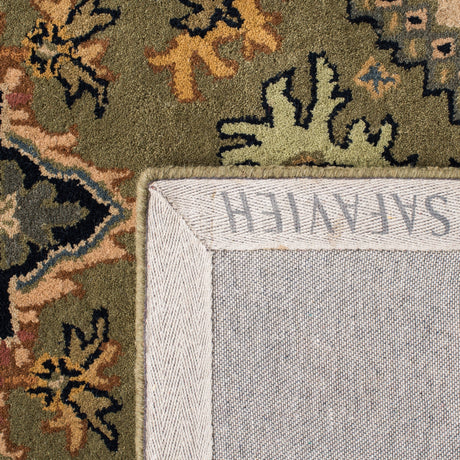 Safavieh Heritage Hg625Y Green/Light Brown Rug.