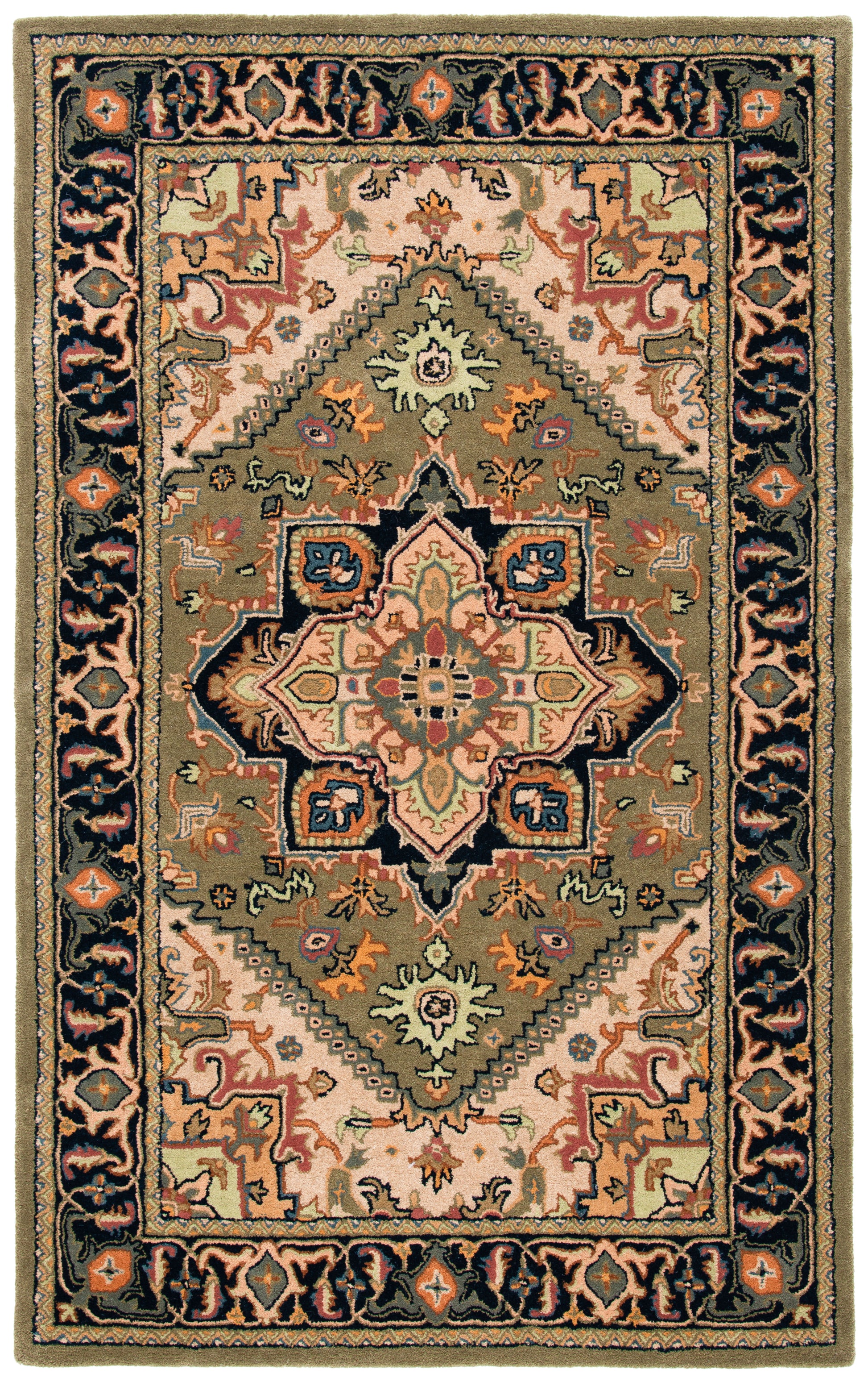 Safavieh Heritage Hg625Y Green/Light Brown Area Rug