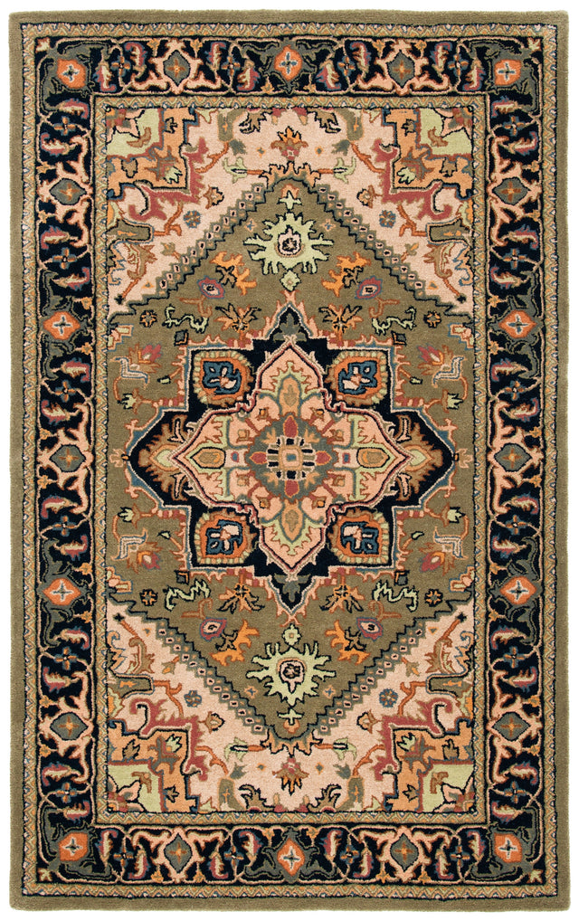 Safavieh Heritage Hg625Y Green/Light Brown Rug.