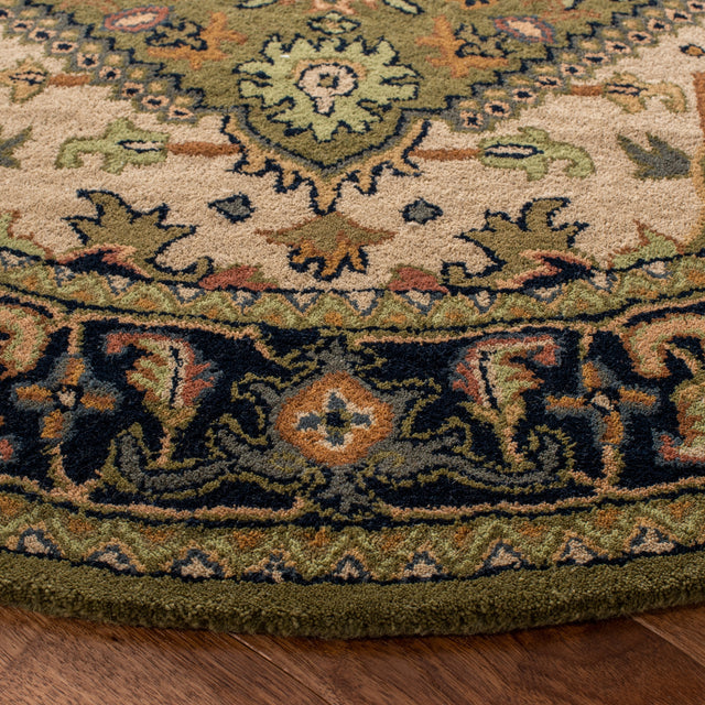 Safavieh Heritage Hg625Y Green/Light Brown Rug.