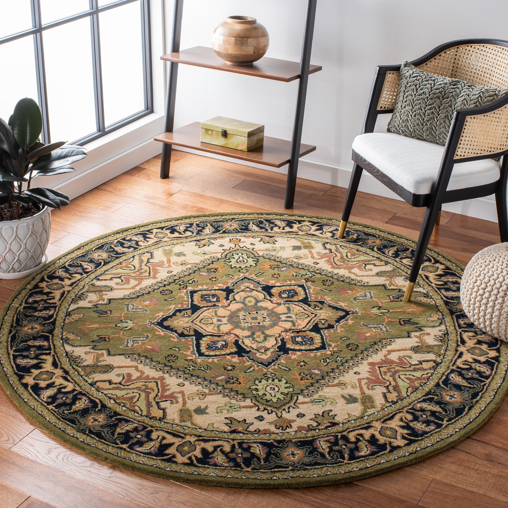 Safavieh Heritage Hg625Y Green/Light Brown Area Rug