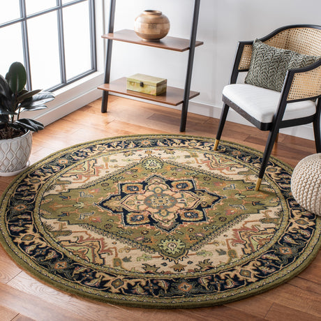 Safavieh Heritage Hg625Y Green/Light Brown Rug.