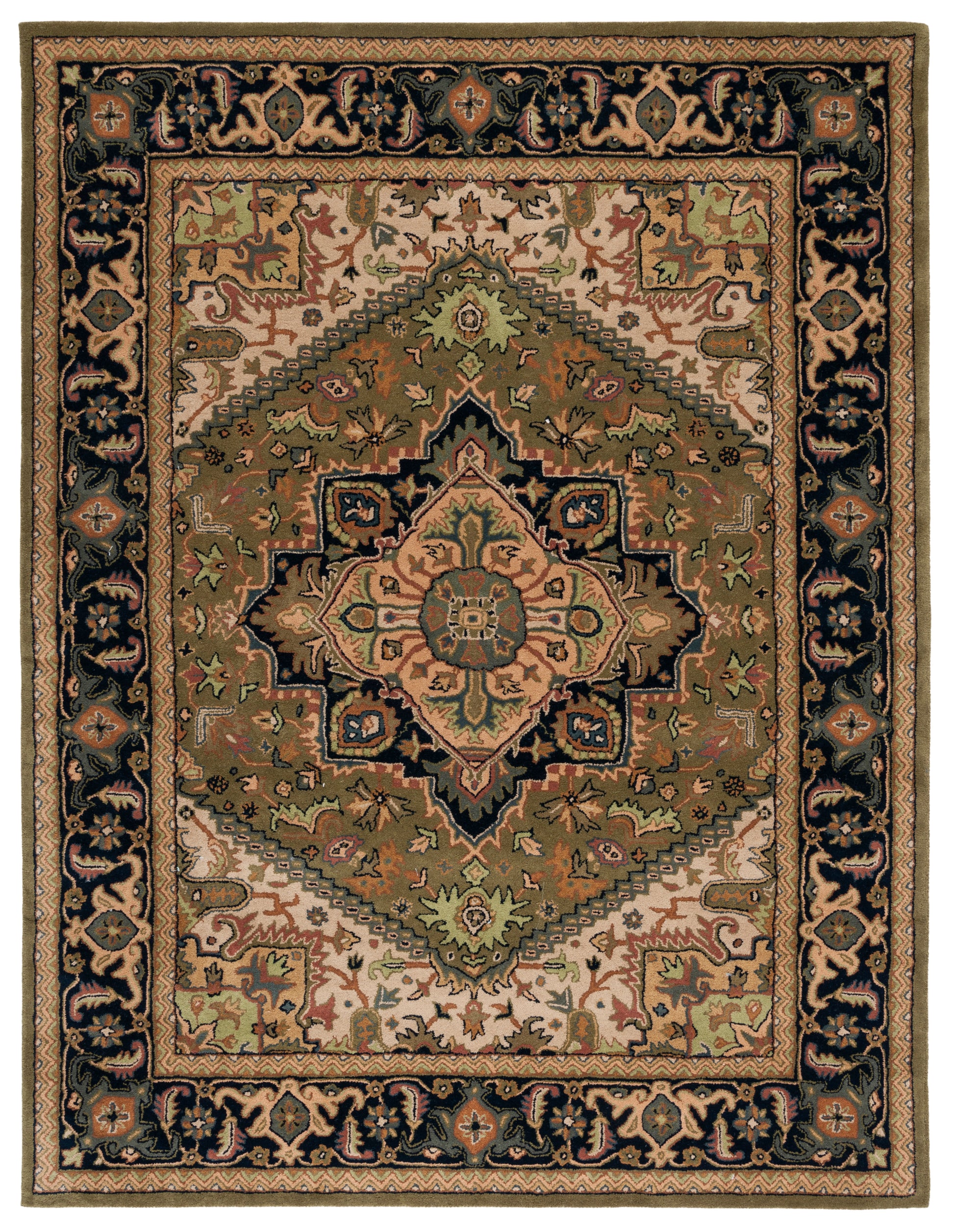 Safavieh Heritage Hg625Y Green/Light Brown Area Rug