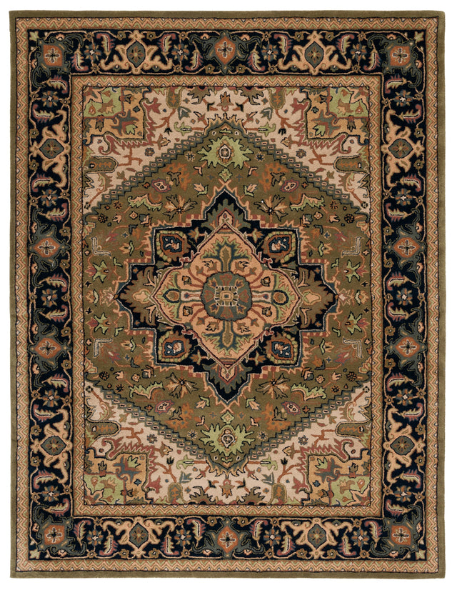 Safavieh Heritage Hg625Y Green/Light Brown Rug.