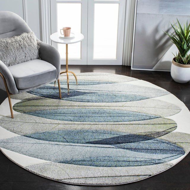 Safavieh Hollywood Hlw703A Ivory/Blue Rugs.